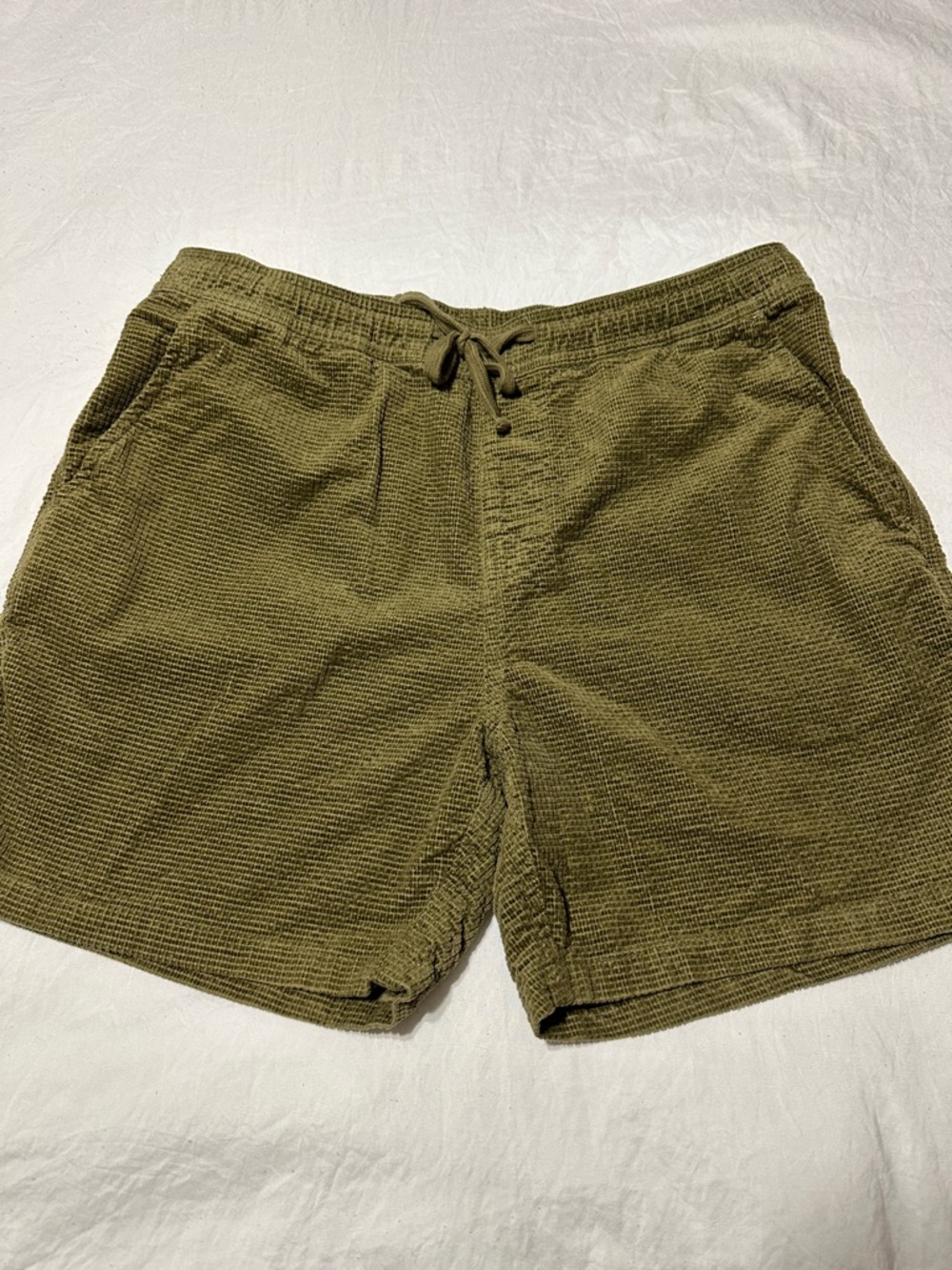 Katin Men’s Olive Green Waffle Knit Athletic Shorts